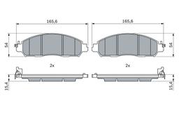 Kit de plaquettes de frein, frein à disque BOSCH 0986424973