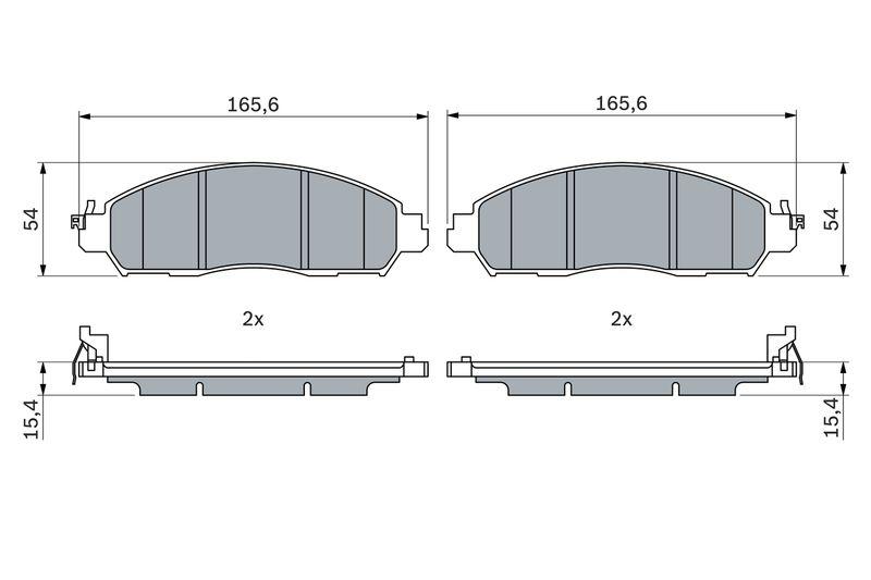Kit de plaquettes de frein, frein à disque BOSCH 0986424973