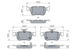 Kit de plaquettes de frein, frein à disque BOSCH 0986460019