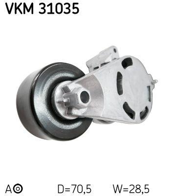 Tendeur de courroie, courroie trapézoïdale à nervures SKF VKM 31035