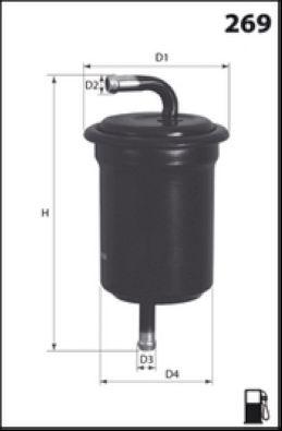 Filtre à carburant MECAFILTER ELE6124