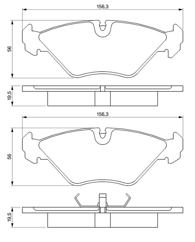 Kit de plaquettes de frein, frein à disque BOSCH 0986461766