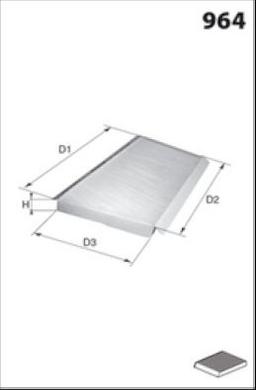 Filtre, air de l'habitacle MECAFILTER ELR7084