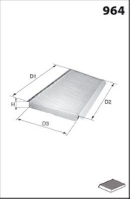 Filtre, air de l'habitacle MECAFILTER ELR7084