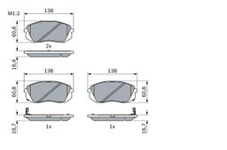 Kit de plaquettes de frein, frein à disque BOSCH 0986494422
