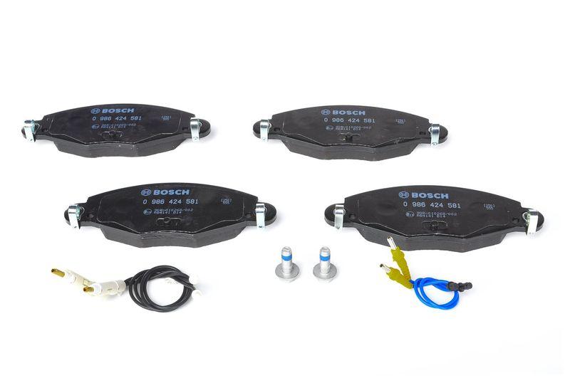 Kit de plaquettes de frein, frein à disque BOSCH 0986424581