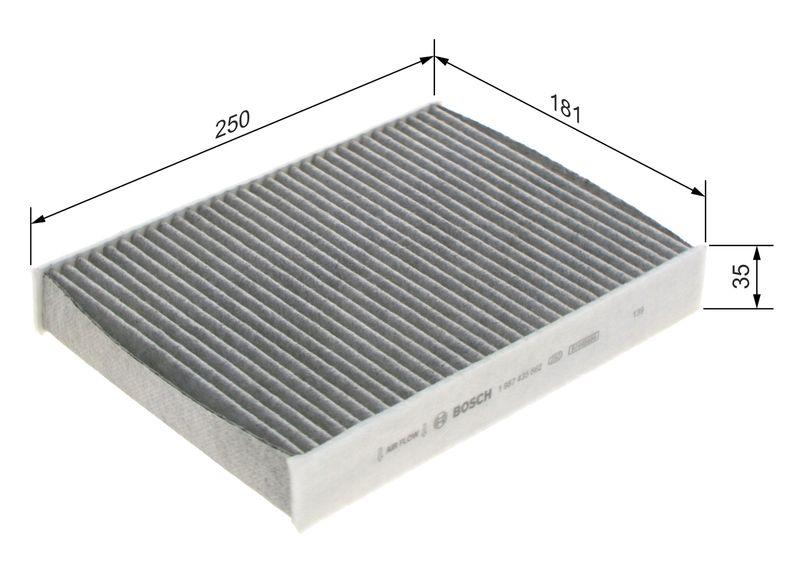 Filtre, air de l'habitacle BOSCH 1987435562