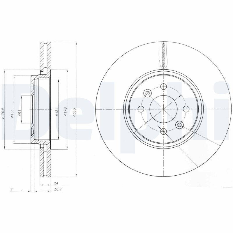 Disque de frein DELPHI BG3929