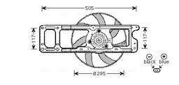 Ventilateur, refroidissement du moteur AVA QUALITY COOLING RT7537