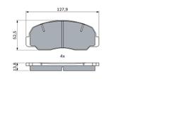 Kit de plaquettes de frein, frein à disque BOSCH 0986494944