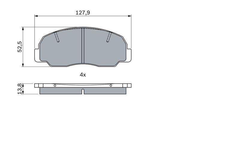 Kit de plaquettes de frein, frein à disque BOSCH 0986494944