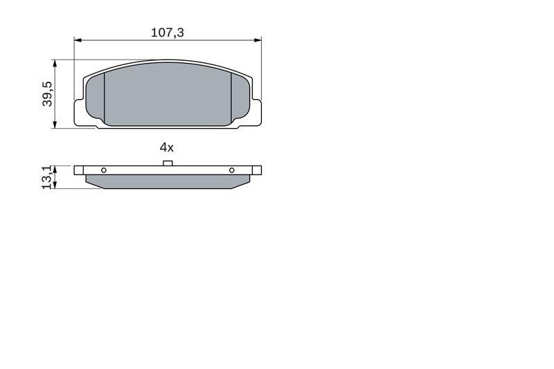 Kit de plaquettes de frein, frein à disque BOSCH 0986424817
