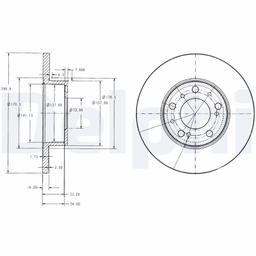 Disque de frein DELPHI BG2257