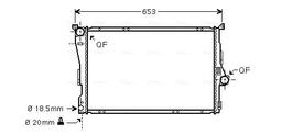 Radiateur, refroidissement du moteur AVA QUALITY COOLING BWA2278