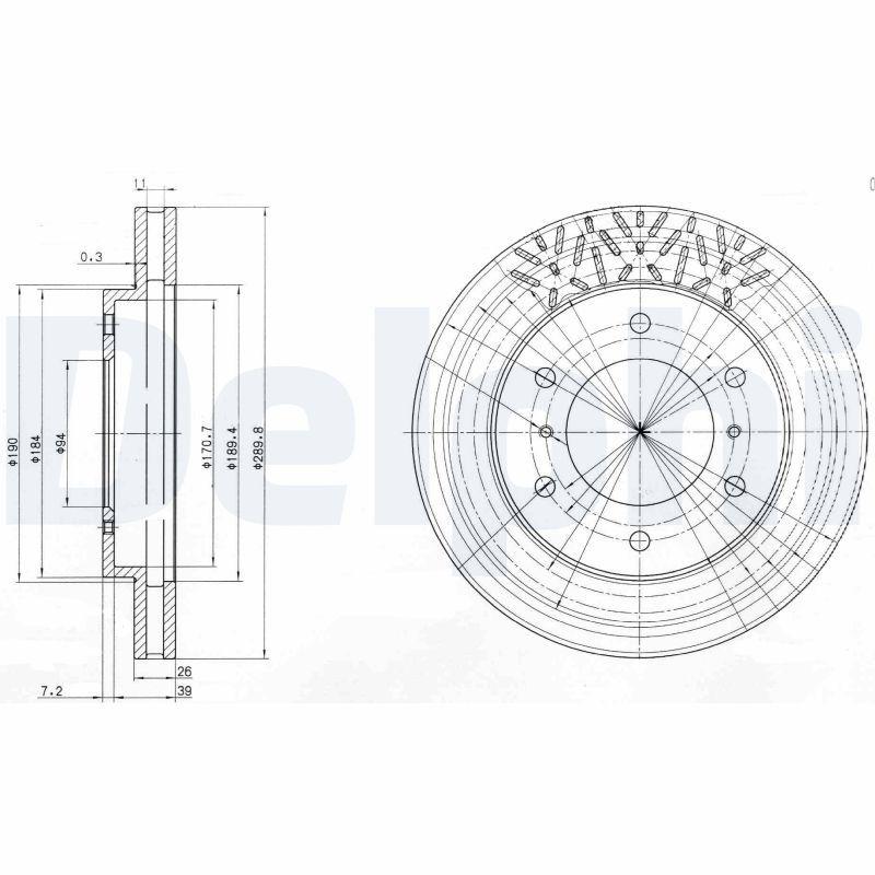 Disque de frein DELPHI BG3812