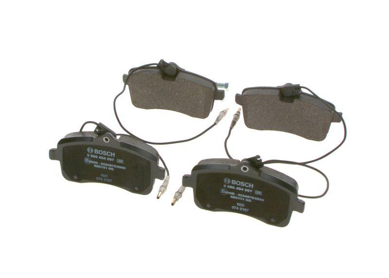 Kit de plaquettes de frein, frein à disque BOSCH 0 986 494 097