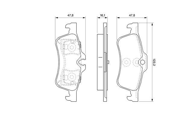 Kit de plaquettes de frein, frein à disque BOSCH 0 986 494 063