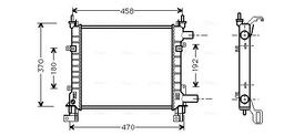 Radiateur, refroidissement du moteur AVA QUALITY COOLING FDA2260