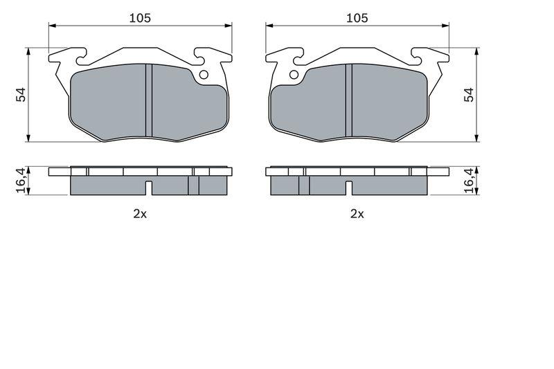 Kit de plaquettes de frein, frein à disque BOSCH 0 986 460 983