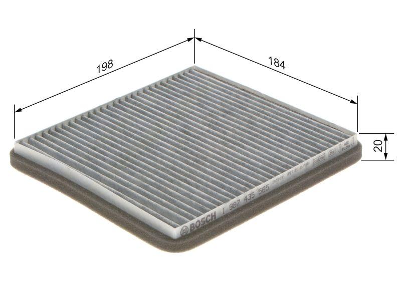 Filtre, air de l'habitacle BOSCH 1 987 435 565