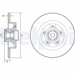 Disque de frein DELPHI BG9115RS