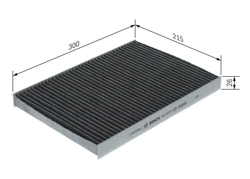 Filtre, air de l'habitacle BOSCH 1987435613