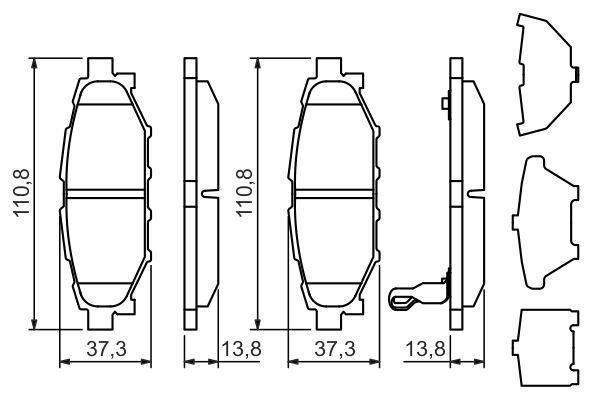 Kit de plaquettes de frein, frein à disque BOSCH 0 986 494 444