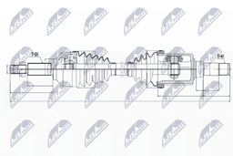 Arbre de transmission NTY NPW-FR-073