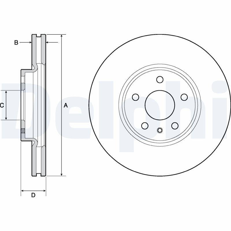 Disque de frein DELPHI BG4702C