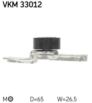 Tendeur de courroie, courroie trapézoïdale à nervures SKF VKM 33012