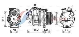 Compresseur, climatisation AVA QUALITY COOLING BWAK428