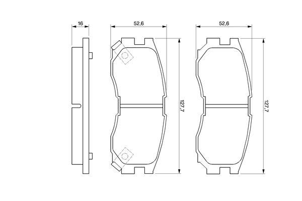 Kit de plaquettes de frein, frein à disque BOSCH 0 986 460 979