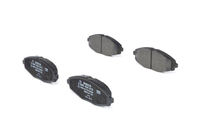 Kit de plaquettes de frein, frein à disque BOSCH 0 986 424 512