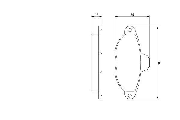 Kit de plaquettes de frein, frein à disque BOSCH 0 986 460 968