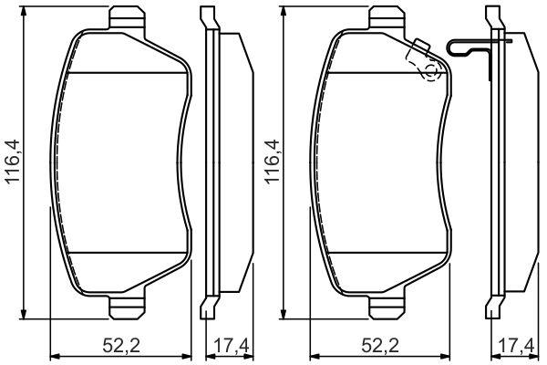 Kit de plaquettes de frein, frein à disque BOSCH 0 986 494 573
