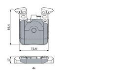 Kit de plaquettes de frein, frein à disque BOSCH 0986494948