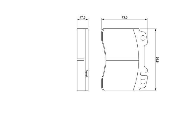 Kit de plaquettes de frein, frein à disque BOSCH 0986460966