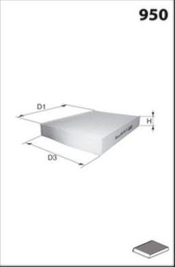 Filtre, air de l'habitacle MECAFILTER ELR7119