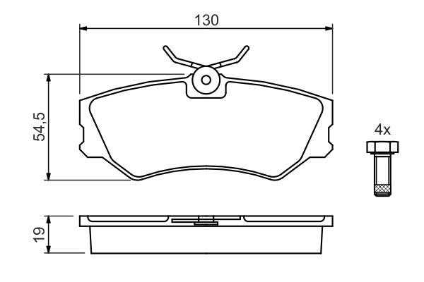Kit de plaquettes de frein, frein à disque BOSCH 0 986 460 941