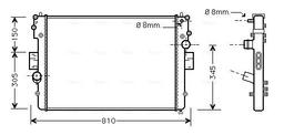 Radiateur, refroidissement du moteur AVA QUALITY COOLING IVA2057