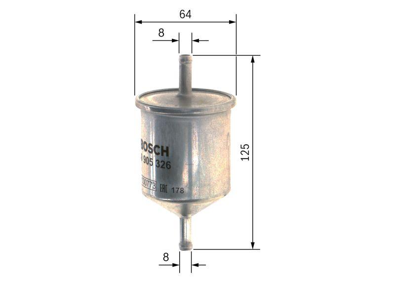 Filtre à carburant BOSCH 0 450 905 326