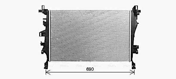 Radiateur, refroidissement du moteur AVA QUALITY COOLING FT2468