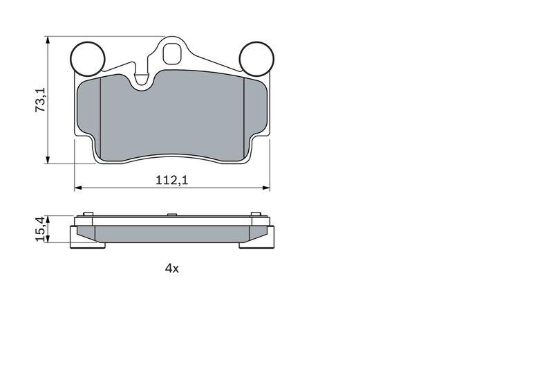 Kit de plaquettes de frein, frein à disque BOSCH 0 986 424 741