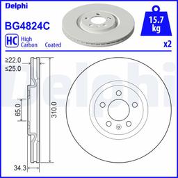 Disque de frein DELPHI BG4824C