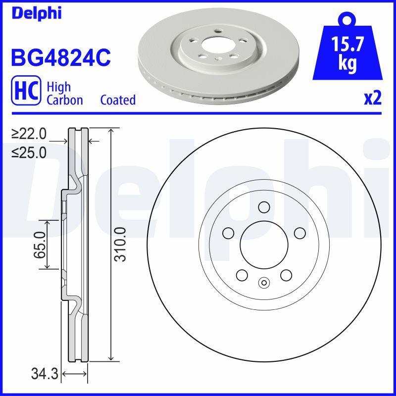 Disque de frein DELPHI BG4824C