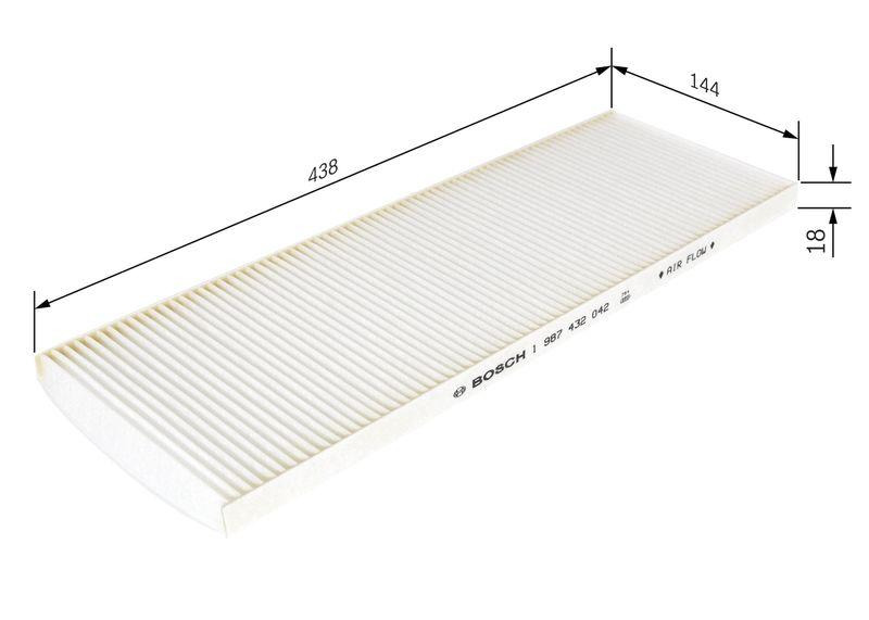 Filtre, air de l'habitacle BOSCH 1987432042