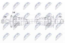Arbre de transmission NTY NPW-ME-140