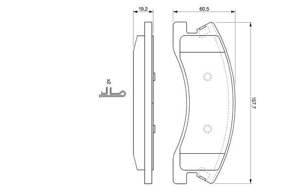 Kit de plaquettes de frein, frein à disque BOSCH 0 986 424 823