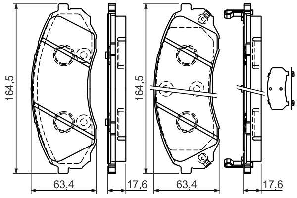 Kit de plaquettes de frein, frein à disque BOSCH 0 986 494 377
