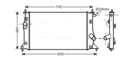Radiateur, refroidissement du moteur AVA QUALITY COOLING MZ2183